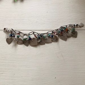 Heart charm bracelet